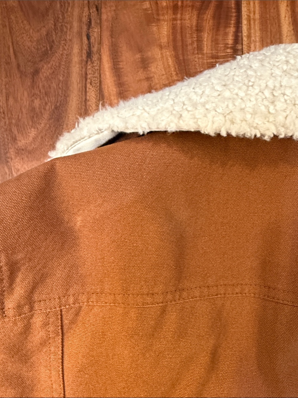 Pendleton Brown Utility Jacket with Removable Cream Shearling Collar, Small - Picture 7 of 13